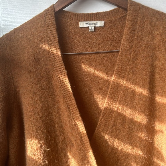 MADEWELL Wrap-Front Pullover Sweater in Coziest Yarn sz L - Picture 6 of 8
